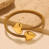 Wholesale Stainless Steel Heart Hollow Fashion Ol Style Electroplated Bracelet