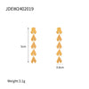Wholesale Stainless Steel Heart Pattern Tassel Earrings Jewelry With Electroplating Treatment