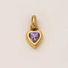 Wholesale Stainless Steel Heart Pendant Necklace With Mixed Gemstone Setting And Electroplating For Women