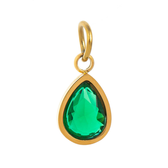 Wholesale Stainless Steel Heart Pendant Necklace With Mixed Gemstone Setting And Electroplating For Women