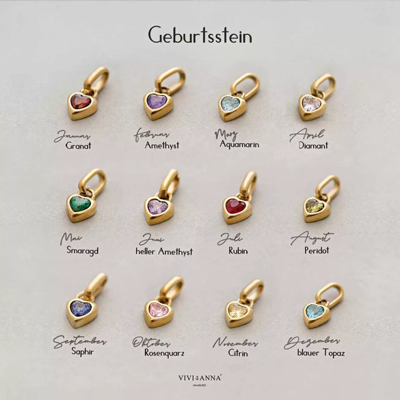 Wholesale Stainless Steel Heart Pendant Necklace With Mixed Gemstone Setting And Electroplating For Women