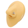 Wholesale Stainless Steel Heart Puncture Nose Ring With Diamond Design