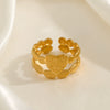 Wholesale Stainless Steel Heart Ring For Women Electroplated Fashionable And Simple