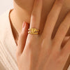 Wholesale Stainless Steel Heart Ring For Women Electroplated Fashionable And Simple
