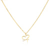 Wholesale Stainless Steel Heart Shape Butterfly Alphabet Necklace With Electroplating Treatment