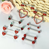 Wholesale Stainless Steel Heart Shape Diamond Set Body Piercing Jewelry Suit For Women
