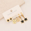 Wholesale Stainless Steel Heart Shape Dripping Oil Fashion Lovely Women's Flower Earrings