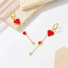 Wholesale Stainless Steel Heart Shape Electroplated Love Pendant Earrings For Women
