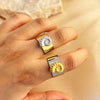 Wholesale Stainless Steel Heart Shape Electroplated Natural Style Unisex Ring