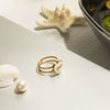 Wholesale Stainless Steel Heart Shape Electroplated Open Ring Party Ocean Holiday Style
