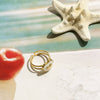 Wholesale Stainless Steel Heart Shape Electroplated Open Ring Party Ocean Holiday Style