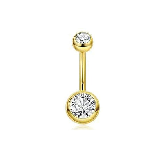 Wholesale Stainless Steel Heart Shape Electroplating Navel Ring Body Piercing Jewelry For Unisex