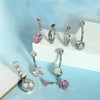 Wholesale Stainless Steel Heart Shape Electroplating Navel Ring Body Piercing Jewelry For Unisex