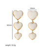 Wholesale Stainless Steel Heart Shape Epoxy Lovely Women's Earrings