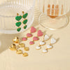 Wholesale Stainless Steel Heart Shape Epoxy Lovely Women's Earrings