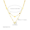 Wholesale Stainless Steel Heart Shape Fashion Simple Gold Plated Multi Layer O Chain Necklace