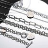 Wholesale Stainless Steel Heart Shape Geometric Fashion Clavicle Chain Necklace Electroplated Unisex Jewelry