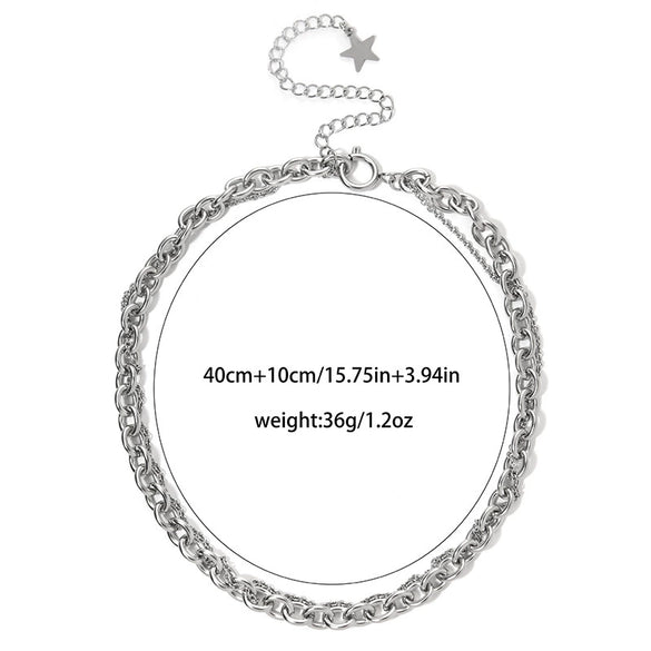 Wholesale Stainless Steel Heart Shape Geometric Fashion Clavicle Chain Necklace Electroplated Unisex Jewelry