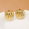 Wholesale Stainless Steel Heart Shape Geometric Stamped Earrings For Women
