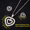 Wholesale Stainless Steel Heart Shape Light Luxury Style Jewelry Set With Electroplating Treatment Including Necklace And Earrings