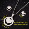 Wholesale Stainless Steel Heart Shape Light Luxury Style Jewelry Set With Electroplating Treatment Including Necklace And Earrings