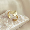 Wholesale Stainless Steel Heart Shape Open Ring For Couple Electroplated Light Luxury Trendy Style