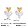 Wholesale Stainless Steel Heart Shape Pendant Earrings With Love Pattern And Electroplating Design