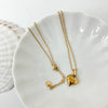 Wholesale Stainless Steel Heart Shape Pendant Necklace For Women Electroplated Fashion Trend Clavicle Chain