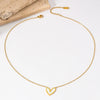 Wholesale Stainless Steel Heart Shape Pendant Necklace For Women With Electroplating And Minimalist Style