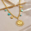 Wholesale Stainless Steel Heart Shape Pendant Necklace Gold Plated Electroplated For Women