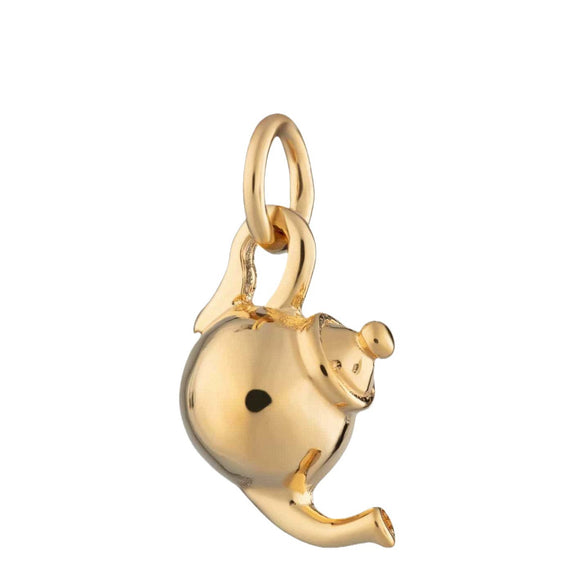 Wholesale Stainless Steel Heart Shape Pendant Teapot Biscuit Love Style Electroplated With 18K Gold Color