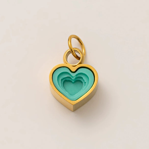 Wholesale Stainless Steel Heart Shape Pendant Teapot Biscuit Love Style Electroplated With 18K Gold Color