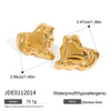 Wholesale Stainless Steel Heart Shape Rivet Electroplated Women's Earrings Jewelry