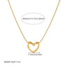 Wholesale Stainless Steel Heart Shape Snake Bone Chain Necklace Polished Electroplated For Women Fashion Style