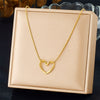 Wholesale Stainless Steel Heart Shape Snake Bone Chain Necklace Polished Electroplated For Women Fashion Style
