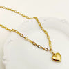 Wholesale Stainless Steel Heart Shape Stacking Style Pendant Necklace With 18K Goldplated Electroplating For Women