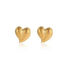 Wholesale Stainless Steel Heart Shape Striped Fashion Earrings With Electroplating For Women
