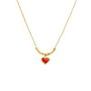 Wholesale Stainless Steel Heart Shaped Beaded Chain Necklace With Electroplating Treatment Fashionable And Highend