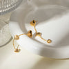 Wholesale Stainless Steel Heart Shaped Earrings Jewelry With Electroplating Treatment For Women