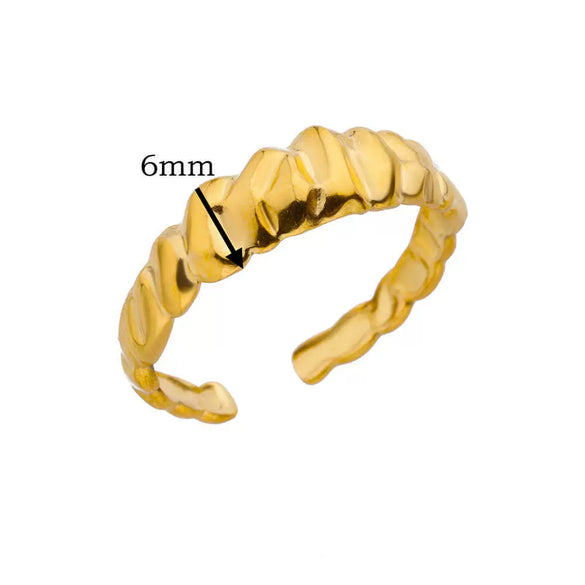 Wholesale Stainless Steel Heart Shaped Geometric Open Ring For Women Simple Style With Electroplating