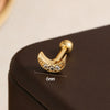 Wholesale Stainless Steel Heart Shaped Geometric Style Electroplating Women's Ear Bone Nails