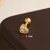 Wholesale Stainless Steel Heart Shaped Geometric Style Electroplating Women's Ear Bone Nails