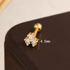 Wholesale Stainless Steel Heart Shaped Geometric Style Electroplating Women's Ear Bone Nails