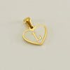 Wholesale Stainless Steel Heart Shaped Letter Pendant Clavicle Chain With Electroplating