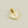 Wholesale Stainless Steel Heart Shaped Letter Pendant Clavicle Chain With Electroplating