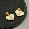 Wholesale Stainless Steel Heart Shaped Letter Pendant Clavicle Chain With Electroplating