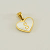 Wholesale Stainless Steel Heart Shaped Letter Pendant Clavicle Chain With Electroplating