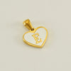 Wholesale Stainless Steel Heart Shaped Letter Pendant Clavicle Chain With Electroplating