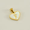 Wholesale Stainless Steel Heart Shaped Letter Pendant Clavicle Chain With Electroplating