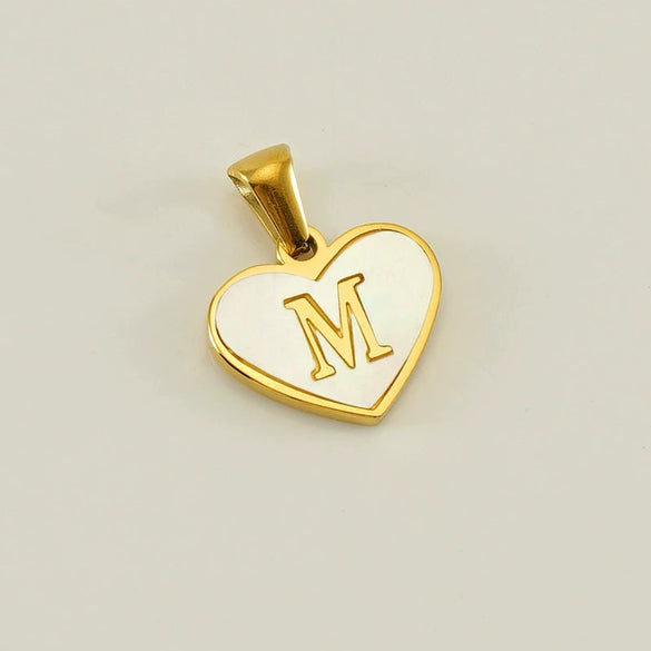 Wholesale Stainless Steel Heart Shaped Letter Pendant Clavicle Chain With Electroplating